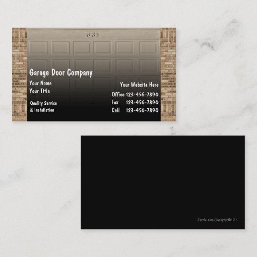 Garage Door Business Cards Zazzle