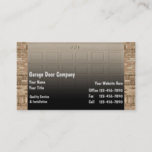 Garage Door Business Cards