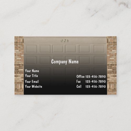 Garage Door Business Cards