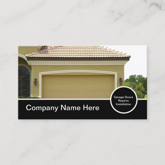 Garage Door Business Cards (Front)