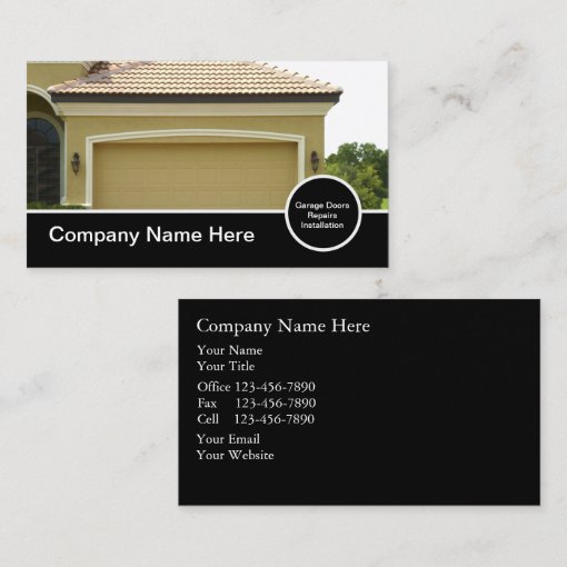 Garage Door Business Cards Zazzle