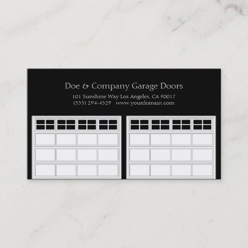 Garage Door CompanyClassic Black Business Card