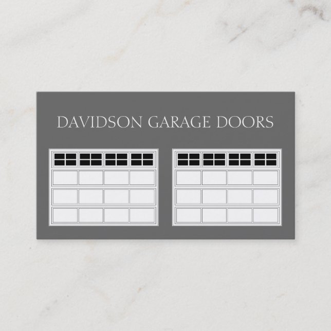 Garage Door Company/Classic White Business Card (Front)