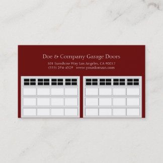 Garage Door Company/Dark Cherry Business Card