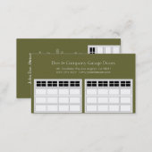 Garage Door Company/Forest Green Business Card (Front/Back)