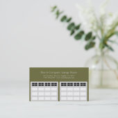 Garage Door Company/Forest Green Business Card (Standing Front)