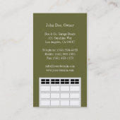 Garage Door Company/Forest Green Business Card (Back)