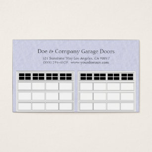 Overhead Door Business Cards Templates Zazzle Garage Door Company Light Blue Business Card