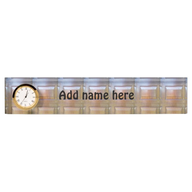 Garage door desk name plate (Front)