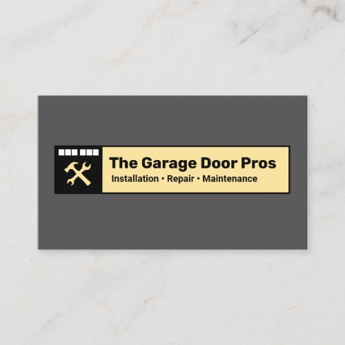 Garage Door Installation and Repair Business Card