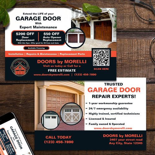 Garage Door Installation and Repair Business Flyer