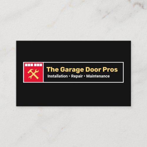 Garage Door Installer and Repair Business Card