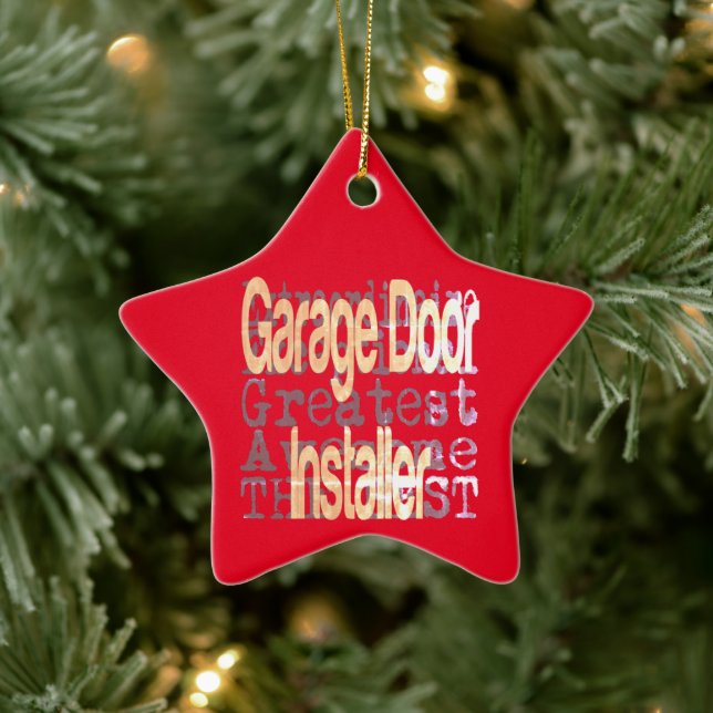 Garage Door Installer Extraordinaire Ceramic Ornament (Tree)