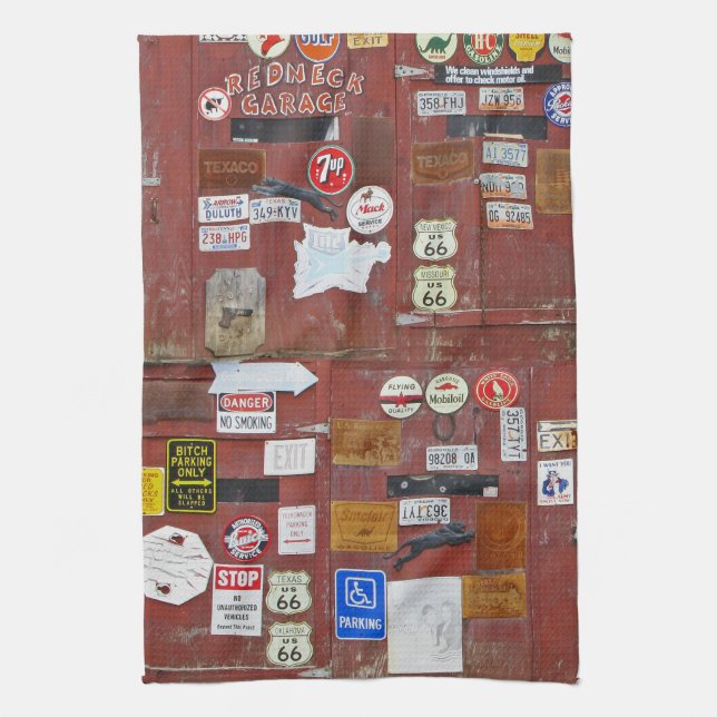 Garage Door Memorabilia Kitchen Towel (Vertical)