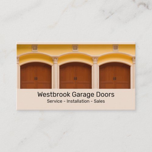 Garage Door Modern Business Cards