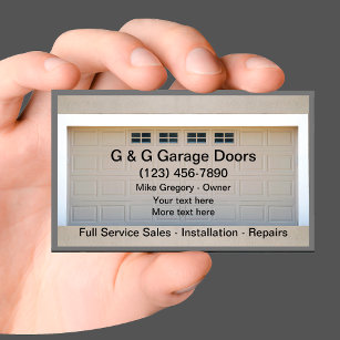 Garage Door Repair Services Business Card
