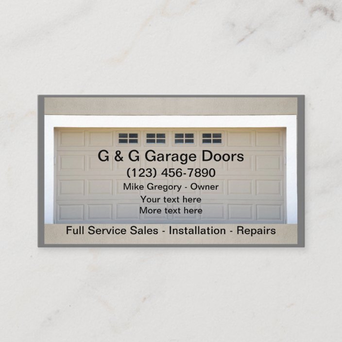 Garage Door Repair Services Business Card