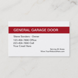 Garage Door Service Business Card