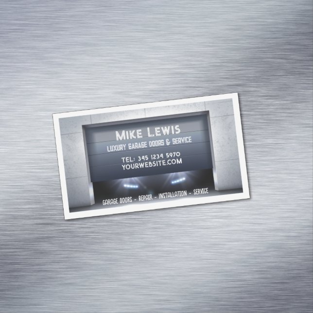 Garage Door Services Business Card Magnet (In Situ)