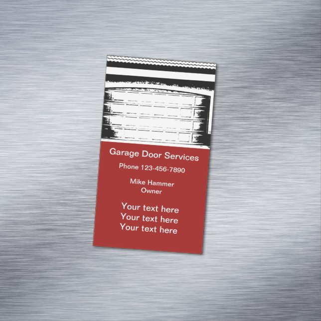 Garage Door Services Business Card Magnet (In Situ)