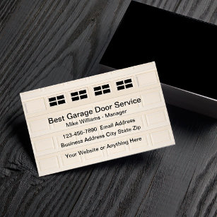 Garage Door Services Simple Business Cards