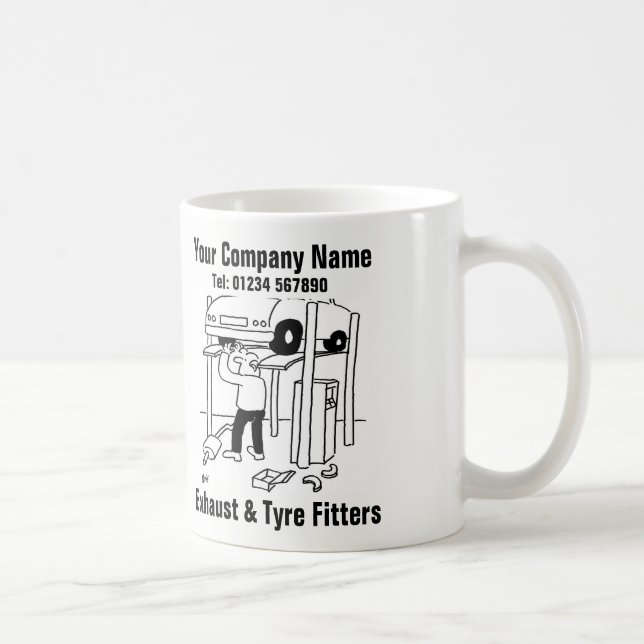 Garage Exhaust & Tyre Fitters Coffee Mug (Right)