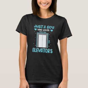 Garage Just A Boy Who Loves Elevators For Technici T-Shirt