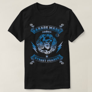 Garage Made Street Feared Skull Mechanic T-Shirt