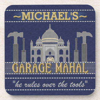 Garage Mahal Funny Man Cave | Custom Name Coaster