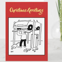 Garage Mechanic Christmas Card
