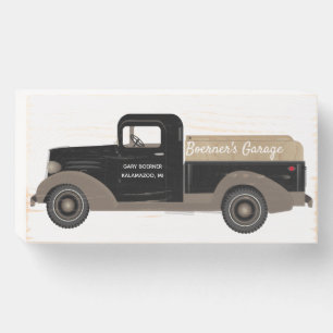 Garage Mechanic Man Cave Old Truck Wood Box Sign