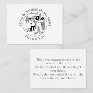 Garage Mechanic Thank You Note Card