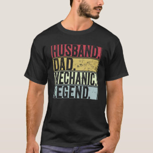 Garage Mens Retro Husband Dad Mechanic Legend Fo T-Shirt