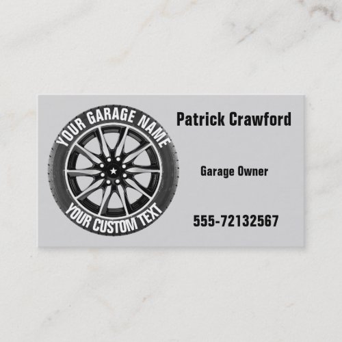 Garage Or Car Repair Owner Business Card