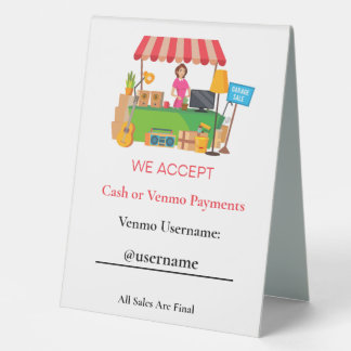 Garage or Yard Sale Payment Sign