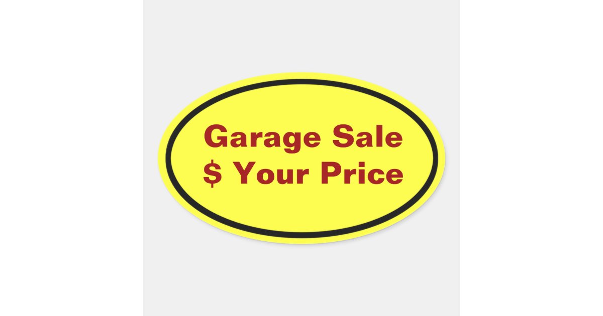 Garage Sale And Yard Sale Price Labels Zazzle