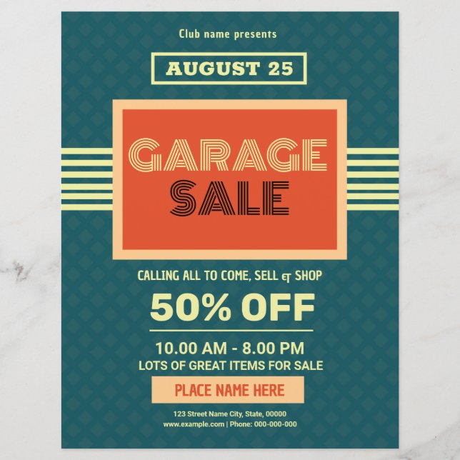 Garage Sale Flyer Template (Front)