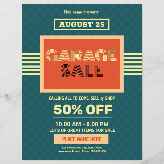 Garage Sale Flyer Template | Zazzle