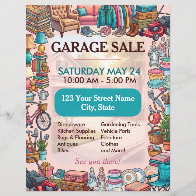 Garage Sale Flyer Template (Front)