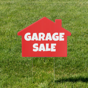 Garage Sale House Shaped Sign