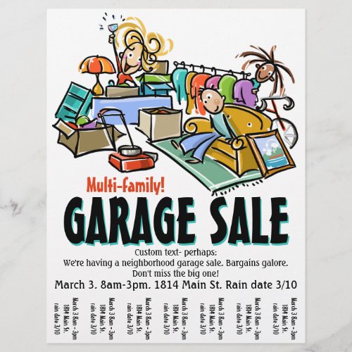 Garage Sale Moving Sale Yard Sale Custom flyer