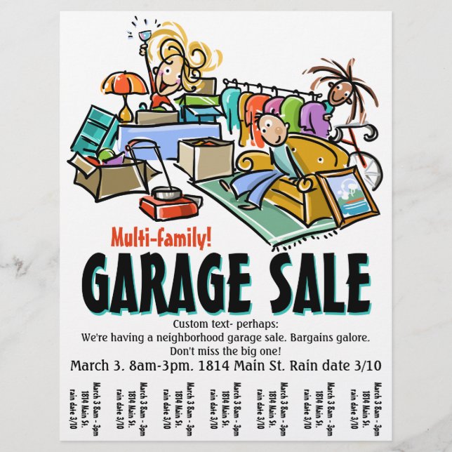 Garage Sale. Moving Sale. Yard Sale Custom flyer (Front)