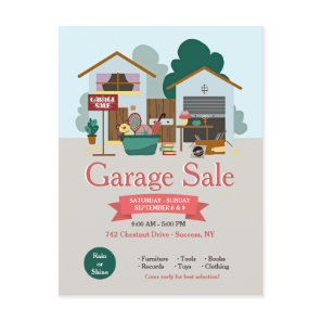 Garage Sale Postcard