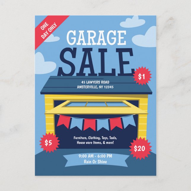 Garage Sale Postcard Announcement (Front)
