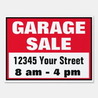 Custom Garage Sale Sign