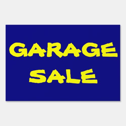 Garage sale sign