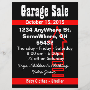 Garage Sale Sign Flyer