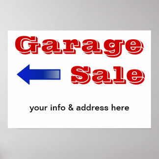 Garage Sale Posters | Zazzle