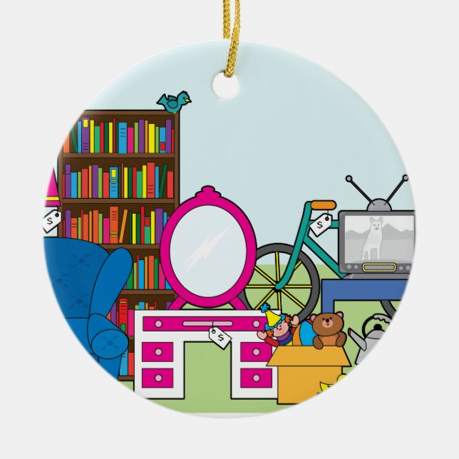 Garage Sale Stuff Ceramic Ornament (Front)