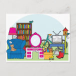 Garage Sale Stuff Postcard